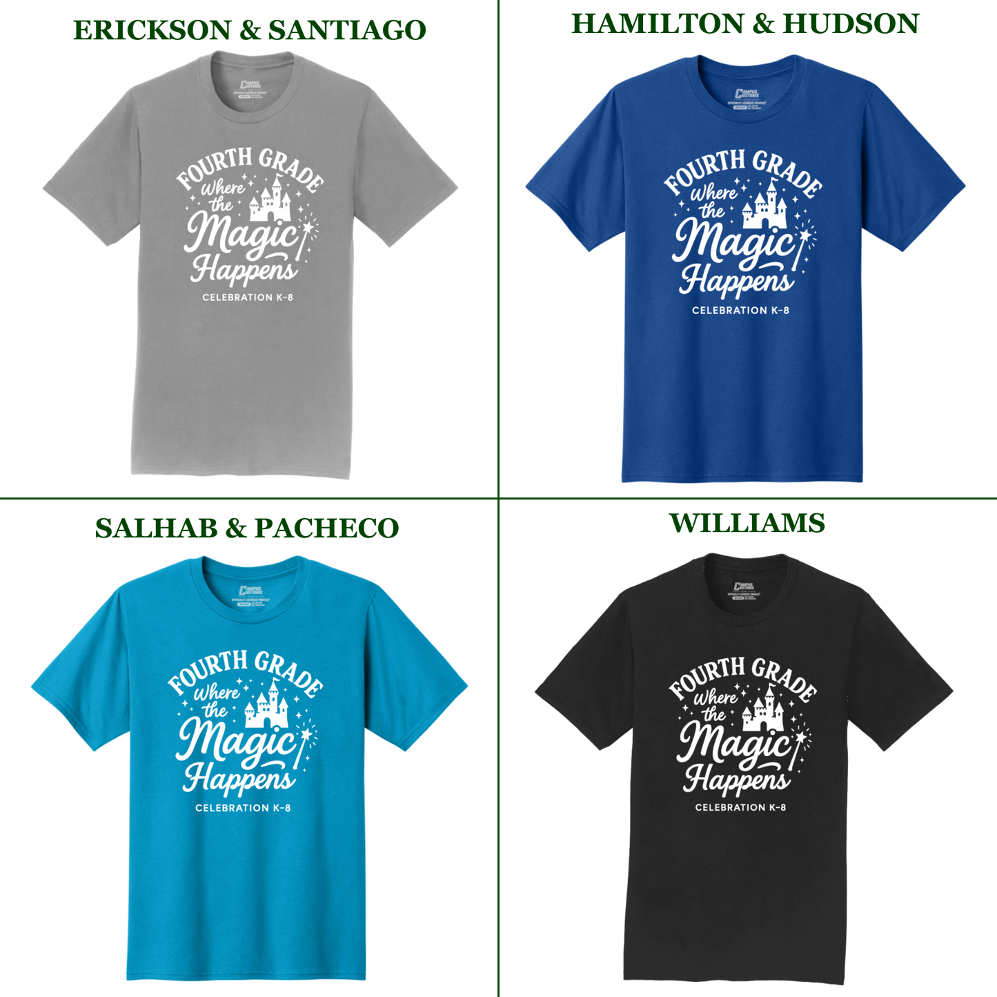 Celebration K-8 Adult 4th Grade T-Shirt - All