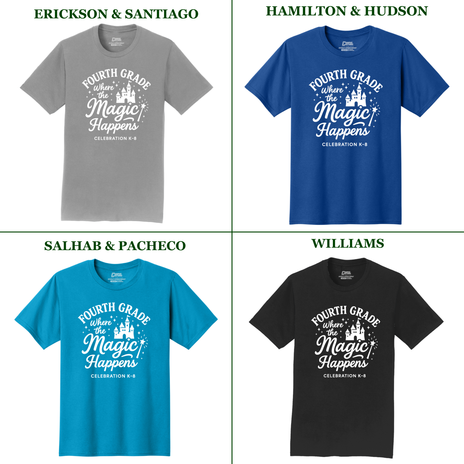 Celebration K-8 Adult 4th Grade T-Shirt - All