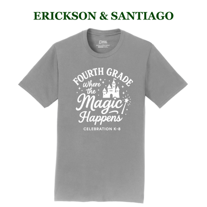 Celebration K-8 Adult 4th Grade T-Shirt - Erickson & Santiago 