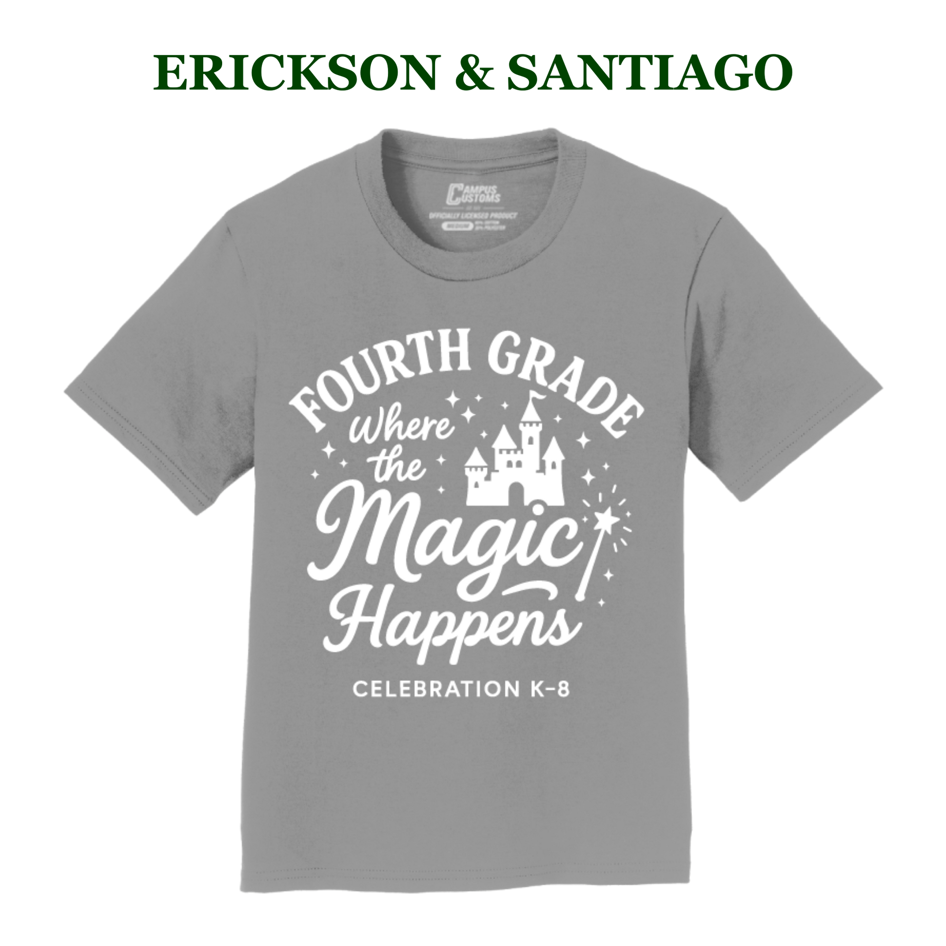 Celebration K-8 Youth 4th Grade T-Shirt - Erickson & Santiago