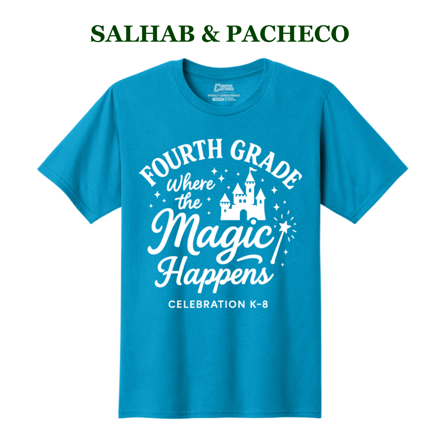 Celebration K-8 Youth 4th Grade T-Shirt - Salhab & Pacheco
