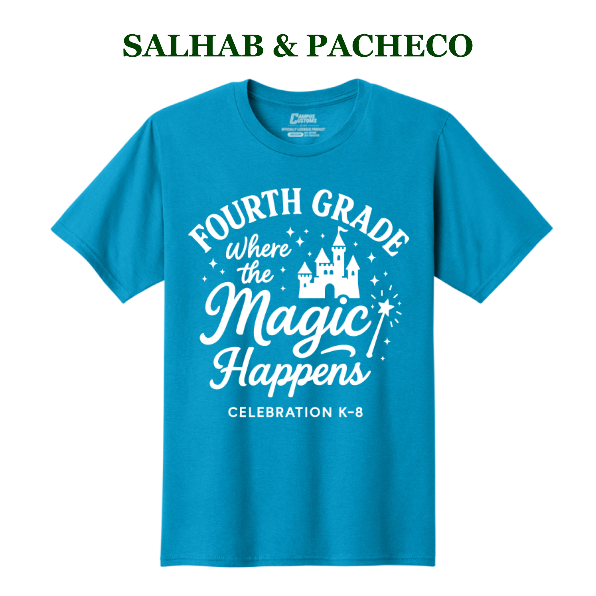 Celebration K-8 Youth 4th Grade T-Shirt - Salhab & Pacheco